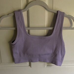 Fabletics Women's Purple Ribbed Sports Bra